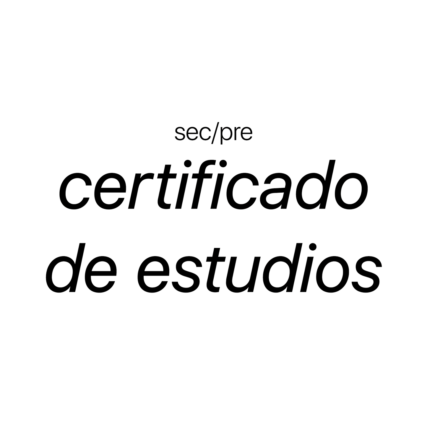 Certificado de estudios completos